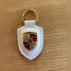 Porsche Key Chain - Ivory NEW